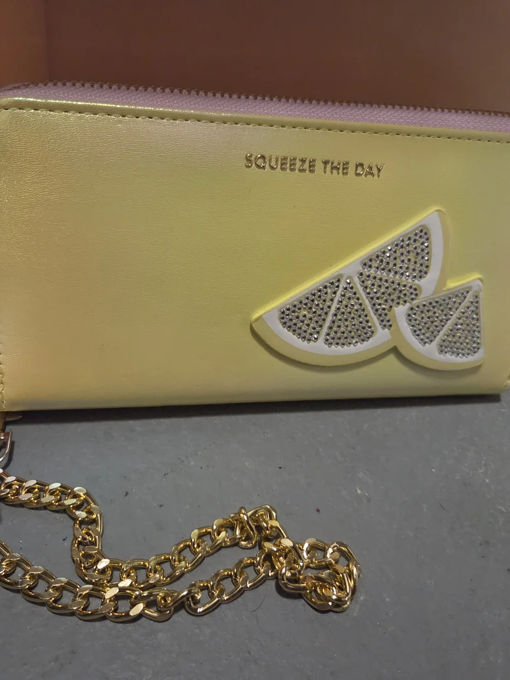 Yellow Lemon Crossbody Wallet